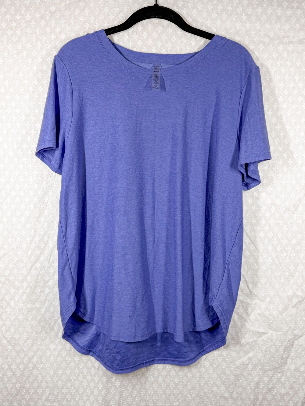 Beyond Yoga Purple Space Dye On The Down Low Short Sleeve Tee